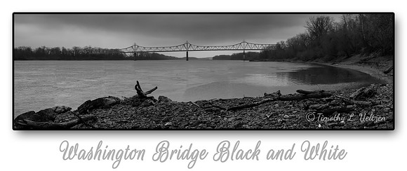 Washington Bridge Black and White