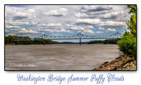 Washington Bridge Summer Puffy Clouds